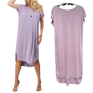Scoop Neck Midi T-Shirt Dress NWT!